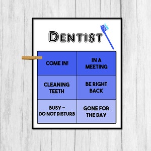 Dentist Gift Dentist Door Sign Digital Download Office Decor Teeth ...