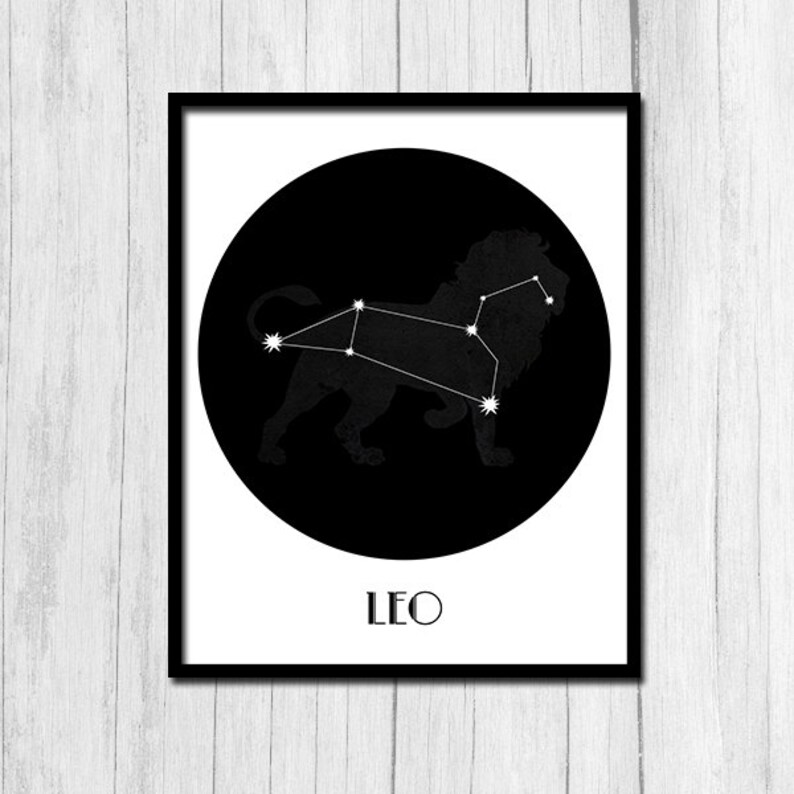 Leo Horoscope Digital Download Astrology Print Leo Constellation ...