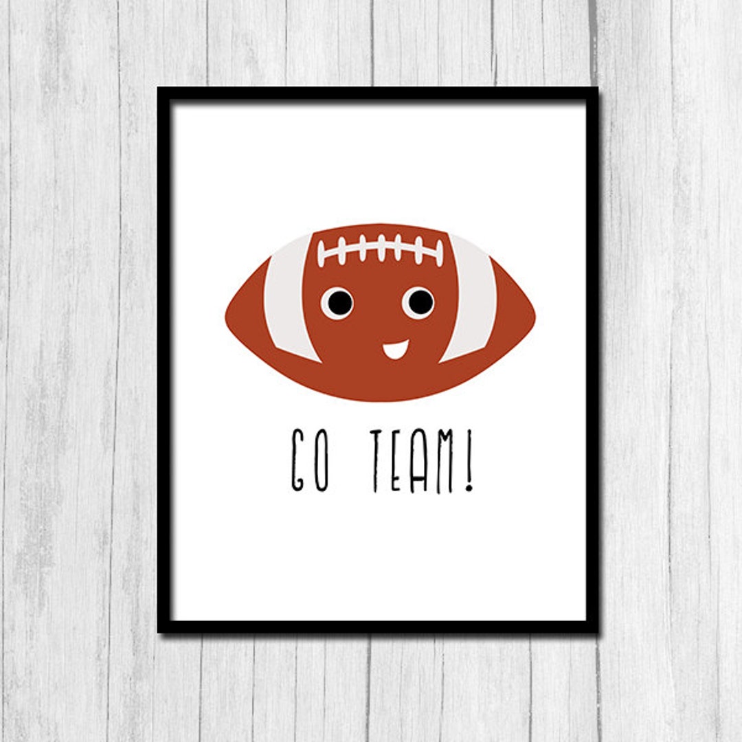Football Printables Sports Printables Digital Download Football Print Go Team Prints Football