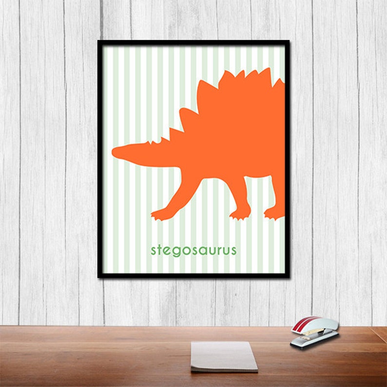 Digital Download Kids Art Stegosaurus Dinosaur Printable Wall Art Kids Prints Art Decoration Digital Art Decor 8x10 22x28 Home Decor