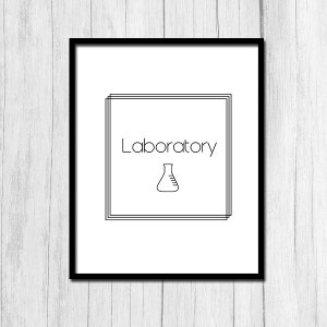 Laboratorio de Ciencias para imprimir descargar instantánea regalo para científico laboratorio arte aula laboratorio para imprimir pared decoración ciencia decoración de pared