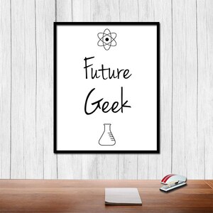 Gift for Nerd Geeky Baby Future Geek Print Geek Baby Digital Download Nursery Art Printable Art Nursery Printables Instant Download image 3