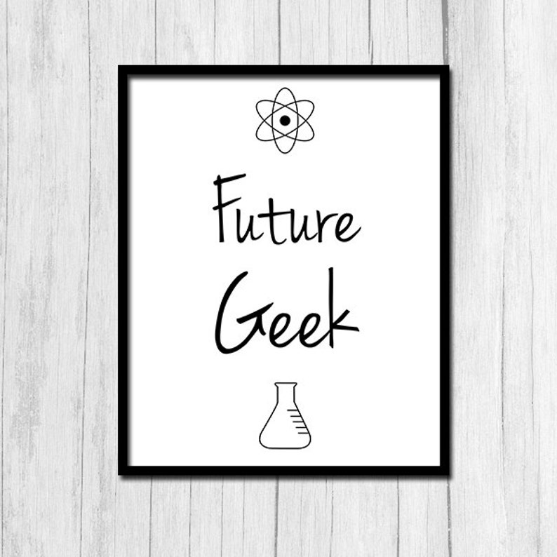 Gift for Nerd Geeky Baby Future Geek Print Geek Baby Digital Download Nursery Art Printable Art Nursery Printables Instant Download image 1