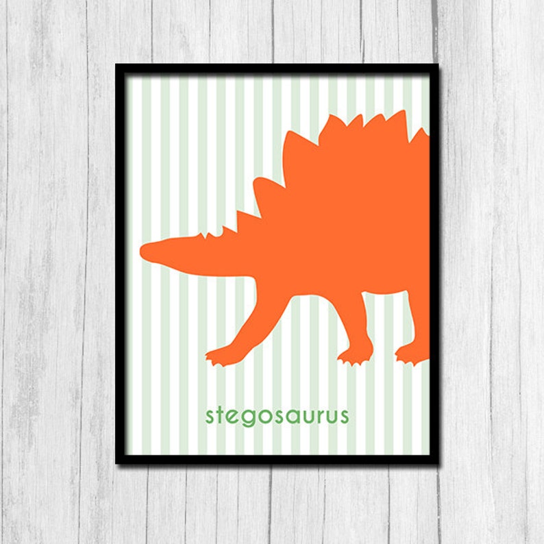 Digital Download Kids Art Stegosaurus Dinosaur Printable Wall Art Kids Prints Art Decoration Digital Art Decor 8x10 22x28 Home Decor