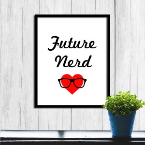 Future Nerd Print Digital Download Nursery Art Printable Art Nursery Printable Wall Art for Nursery Future Nerd Art Cute Wall Print Nursery imagem 2