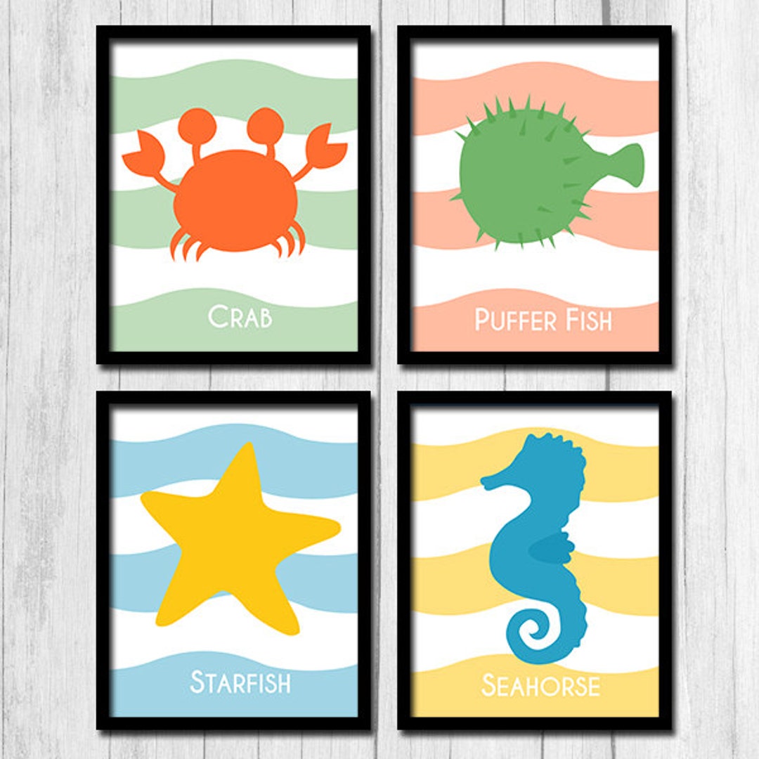 Under the Sea Nursery Art Digital Download Nautical Kids Room Beach