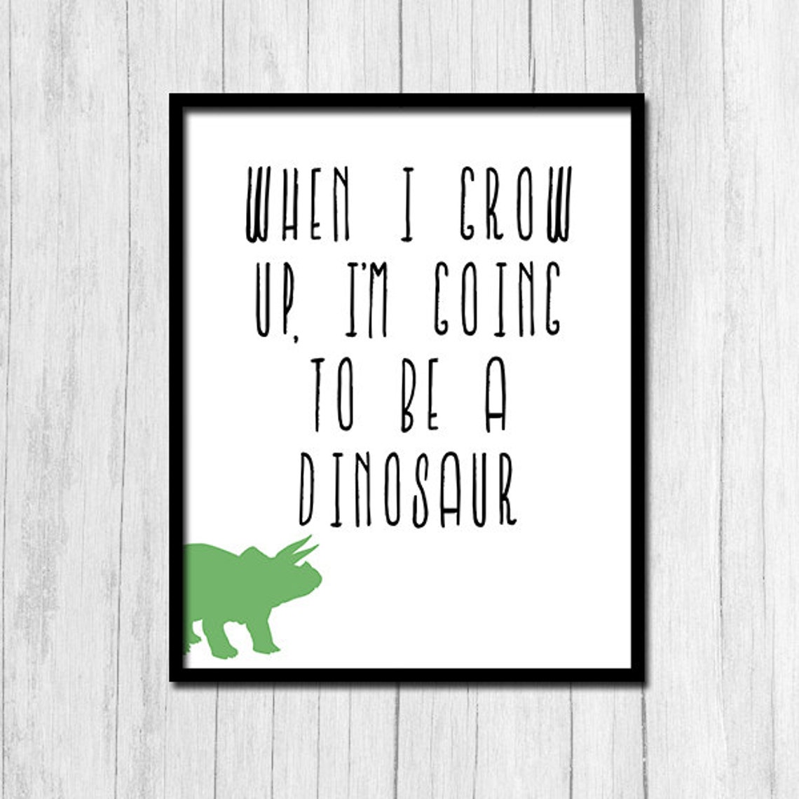 Dinosaur Printables when I Grow up Dinosaur Print Kids Room Decor ...