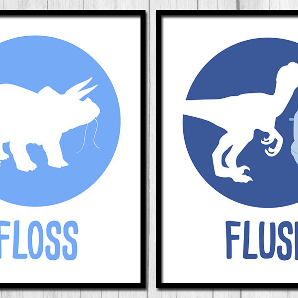 Dinosaur Bathroom Printables Digital Download Kids Bathroom Art ...