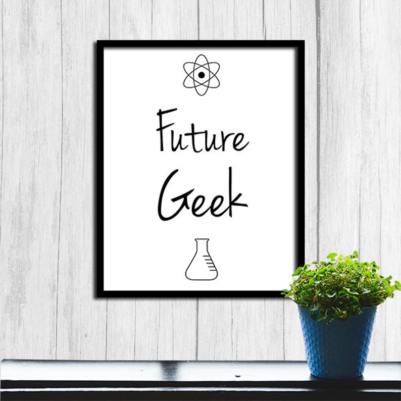 Gift for Nerd Geeky Baby Future Geek Print Geek Baby Digital Download Nursery Art Printable Art Nursery Printables Instant Download image 2