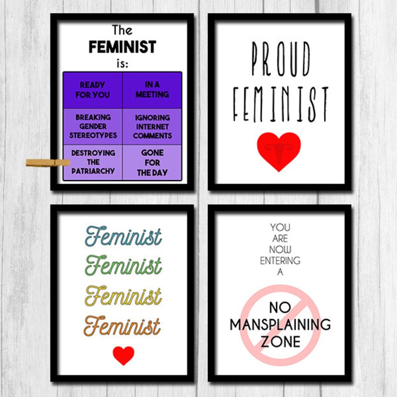 Feminist Prints Digital Download Set of Four Prints Instant - Etsy