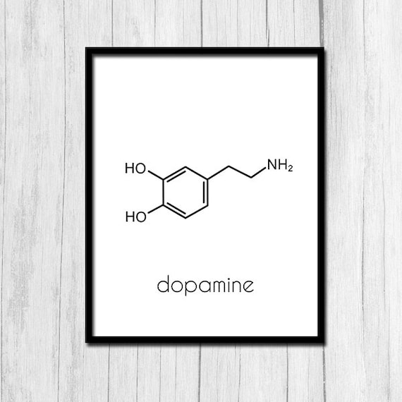 Dopamine Molecule Print Digital Download Dopamine Art Etsy