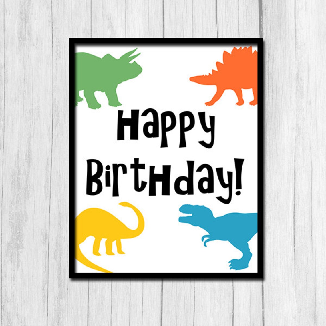 Dinosaur Birthday Digital Download Dinosaur Birthday Printable Art T ...