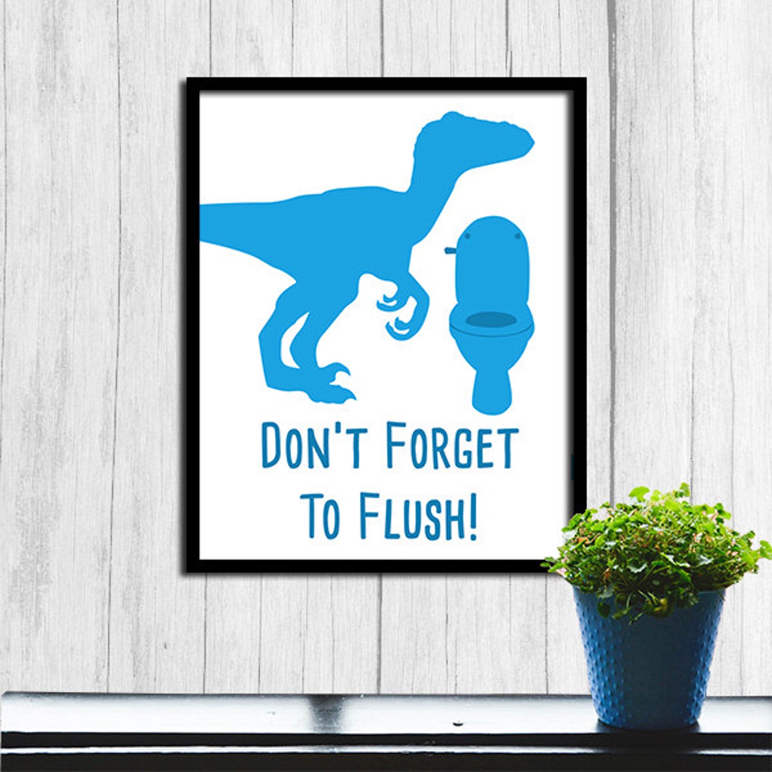Flush Sign Instant Printable Art Flush Boys Bathroom Blue Boys - Etsy