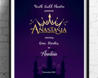 Anastasia | Playbill Poster | Musical Theater | Gift | Play | Actor Gift | Actress | Director Gift |