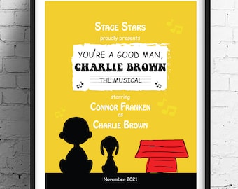 Póster personalizado del musical de Charlie Brown: regalo para teatro (descarga digital)