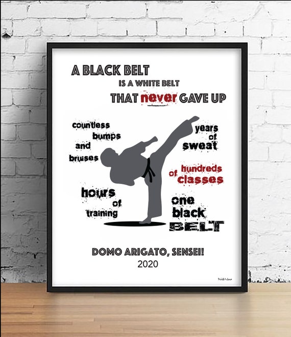 Gift for Black Belt Personalized Martial Arts Black Belt Etsy