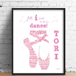 Dancer gift • Dance Recital Gift • All I want to do is dance • Gift for dance teacher • custom dance gift