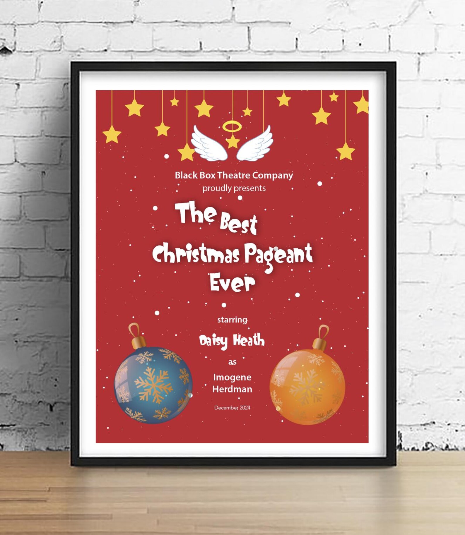 Pageant Playbill The Best Christmas Pageant Ever Playbill | Personalized Cast Gift ...