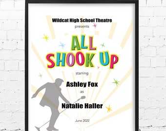 All Shook UP playbill poster | Musical theatre gift | Gift for actor | gift for actress | director gift | Elvis