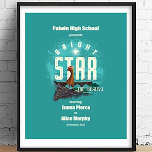 Bright Star the Musical | Playbill Poster | Musical Theater gift | Play | Actor Gift | actress