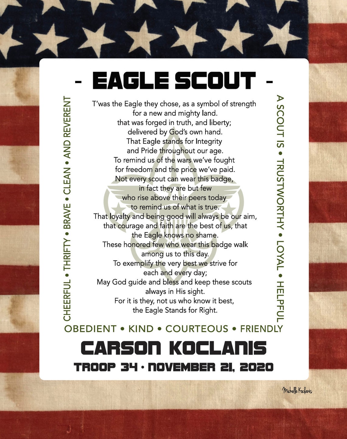 Eagle Scout Gift Boy Scout Gift Troop gift Boy Scouts of Etsy