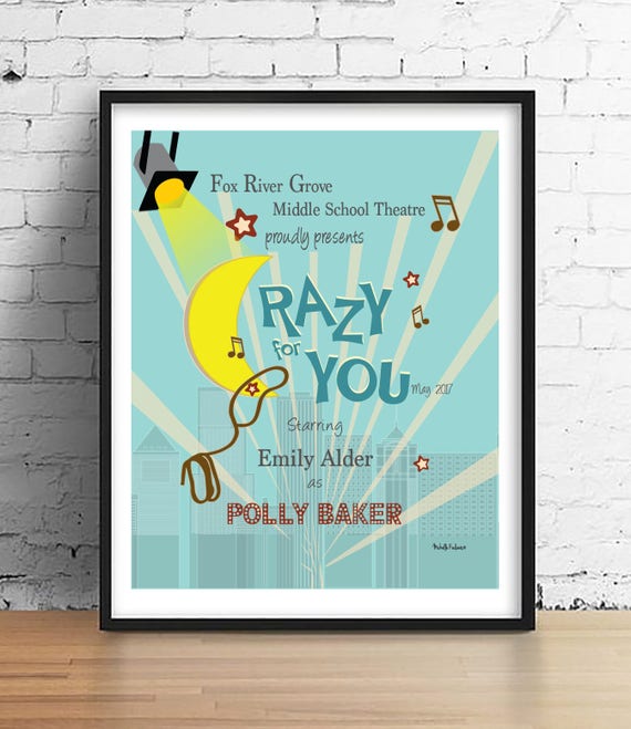 Crazy For You Musical Gift School Play Customized Etsy