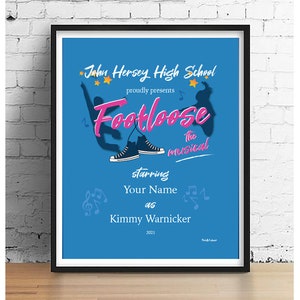 Custom Footloose the Musical Poster: Personalized Theater Gift (Digital Download)