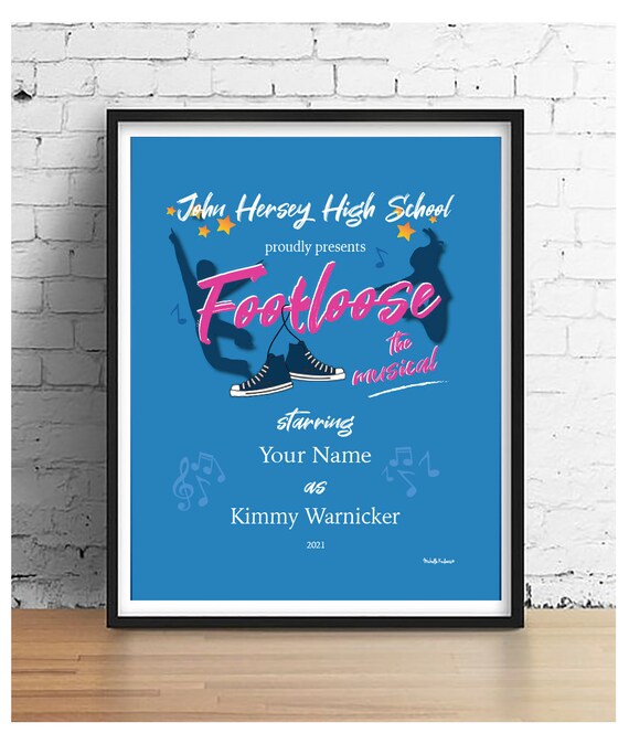Footloose the Musical Poster Theatre Gift for Actor Ren Etsy