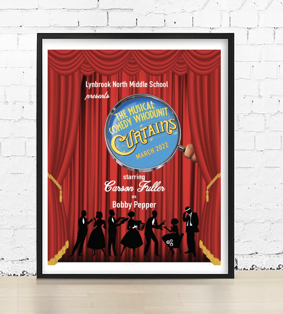 The Musical Comedy Whodunit Curtains Playbill Poster Gift for Director