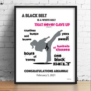 Personalisierter Black Belt Achievement Print: Kampfkunst Geschenk (Digitaler Download) Bild 2