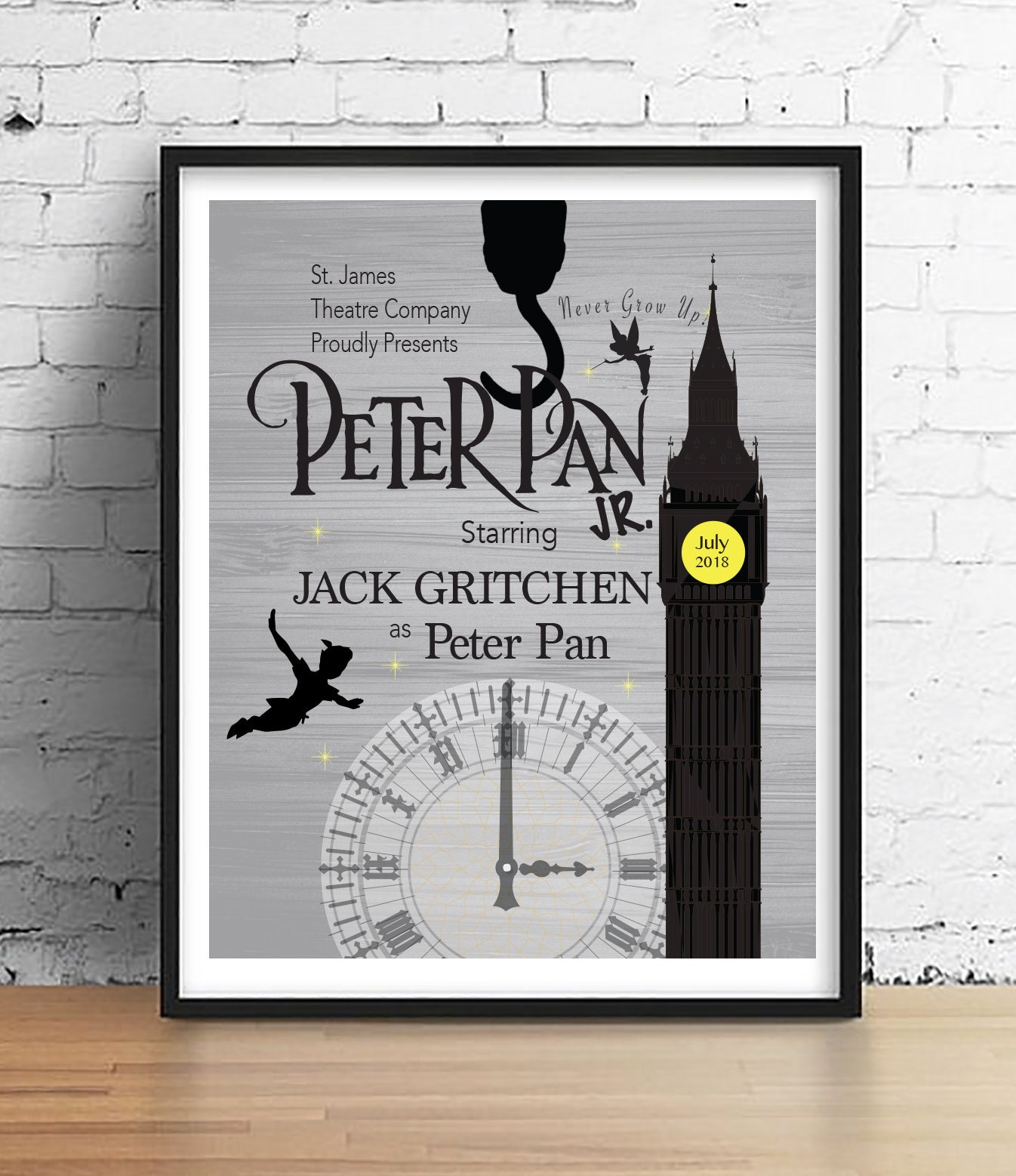 Personalized Peter Pan Jr. Play Poster • Actor Gift (digital