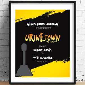 Urinetown the Musical | Theatre | Actor gift | Playbill poster | High School Musical