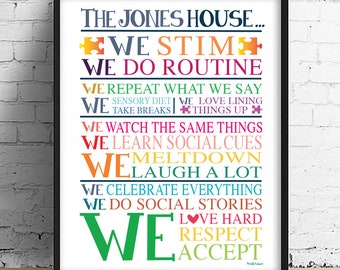 Autism Awareness Poster: Classroom & Home Decor (Digital Download)