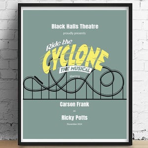 Ride the Cyclone the Musical Theater playbill • Playbill poster • Gift for actor • Actress gift • Director Gift