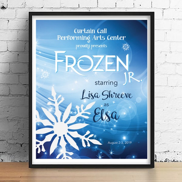 Frozen the Musical • Elsa • Anna • Olaf • Sven • Theatre Gift • Actor gift • High school Musical • Musical Theatre gift • Junior High Play