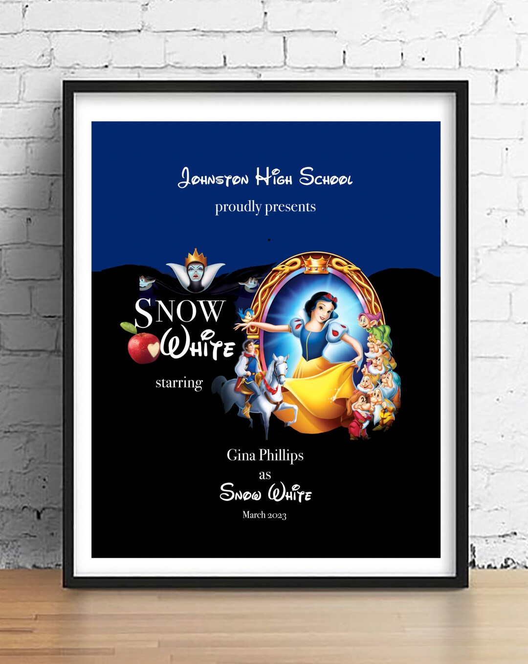 Custom Snow White Play Poster Personalized Theater Gift digital custom-snow-white-play-poster-personalized-theater-gift-digital