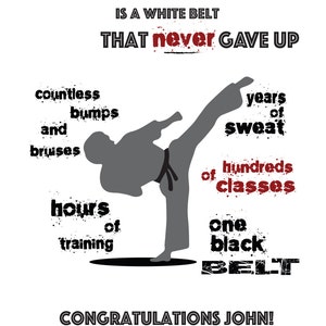 Black Belt-cadeau | Vechtsportcadeau | Zwarte gordel taekwondo | Judo | Karateriemen | Cadeau voor Sensei | Dojo | Jiu-jitsu | Karatejongen | Trofee
