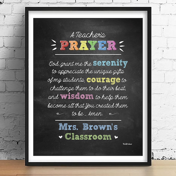 Teacher Prayer Printable - Etsy