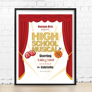 High School Musikspiel Geschenk • Geschenk für Schauspieler • Troy Bolton • Geschenk für Performer • Sharpay • Schauspielerin Geschenk • Jr High Play • Gabriella