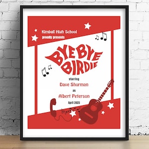 Bye Bye Birdie • Musical  • Playbill • Theatre poster • Actor Gift