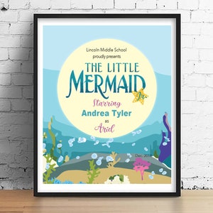 The Little Mermaid • Director gift • Actor Gift • Theater musical play • Ariel • Sebastian • King Triton • Prince Eric • School Musical