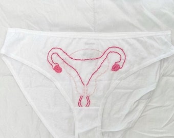 Embroidered Lingerie Uterus Embroidery Design Hysterectomy Care Package Endometriosis Gift Reproductive Right Feminist Embroidery Pro Choice