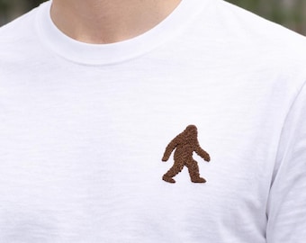 Sasquatch Shirt: Yeti Embroidery, Bigfoot Cryptid Tee, Legendary Canadian Monster Tshirt, Mythical Big Foot Creature, Canada Cryptozoology