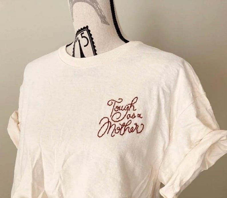 Tough Mom Shirt, Tired Moms Club, Custom Mom Gift from Kids, Funny Mom Shirt, Personalized Mom Gift, New Mom Crewneck Embroidery Mothers Day imagen 9