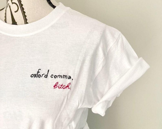Oxford Commas Save Lives Funny Grammar Gift for Grammar Teacher Shirt Oxford Comma Preservation Society Comma Shirt Comma Tshirt