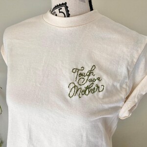 Tough Mom Shirt, Tired Moms Club, Custom Mom Gift from Kids, Funny Mom Shirt, Personalized Mom Gift, New Mom Crewneck Embroidery Mothers Day imagen 2