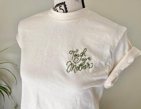 Tough Mom Shirt, Tired Moms Club, Custom Mom Gift from Kids, Funny Mom Shirt, Personalized Mom Gift, New Mom Crewneck Embroidery Mothers Day
