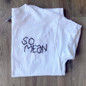 Grunge Lettering Tee: Custom Quote Embroidered in Sharp Gothic Font, Messy Writing Shirt, Personalized Graffiti Wording, Scratchy Letters T