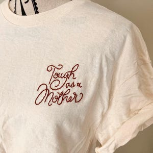 Tough Mom Shirt, Tired Moms Club, Custom Mom Gift from Kids, Funny Mom Shirt, Personalized Mom Gift, New Mom Crewneck Embroidery Mothers Day imagen 1