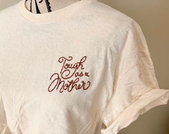 Tough Mom Shirt, Tired Moms Club, Custom Mom Gift from Kids, Funny Mom Shirt, Personalized Mom Gift, New Mom Crewneck Embroidery Mothers Day